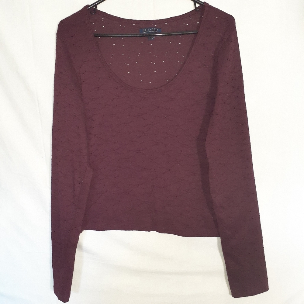 Maroon Long Sleeve Shirt